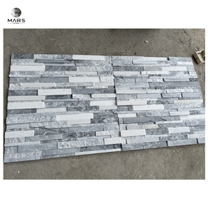 White Grey Natural Stone Veneer Cladding With Veneer